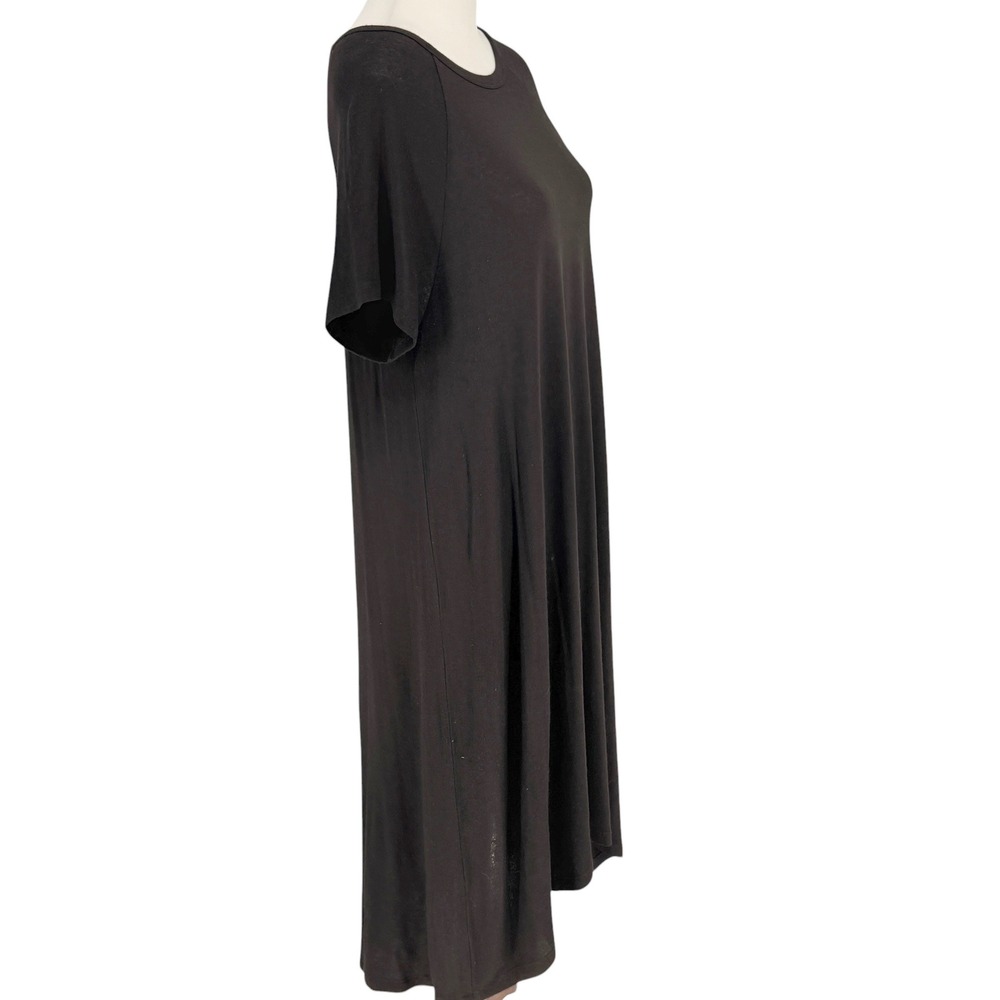 Zimmermann Midi T-Shirt Dress Size 2 M Jersey Raglan Short Sleeve Black Viscose - Picture 3 of 9